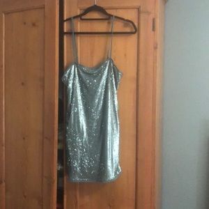 Lulu’s Aqua Sequin Mini Dress